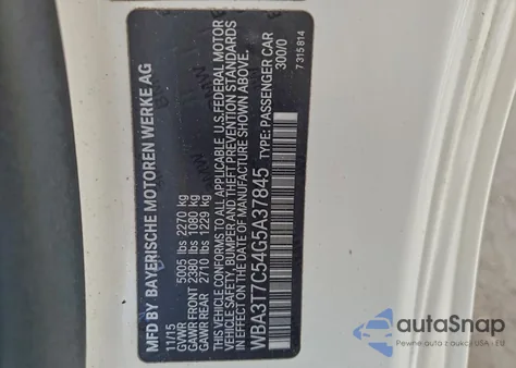 2016 BMW 435 Xi from USA, damaged, VIN WBA3T7C54G5A37845